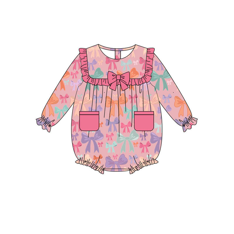 toddle baby Colorful bow romper wholesale factory price