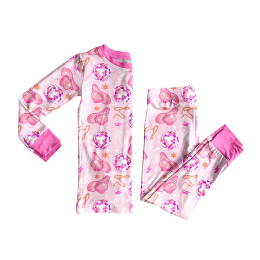 Western kids long sleeve pajama set wholesal factory price