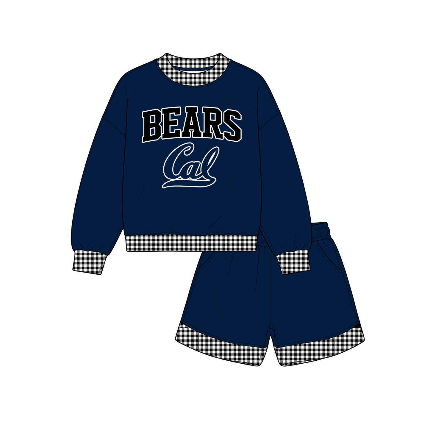 Toddle kids girls custom design long sleeve outfit