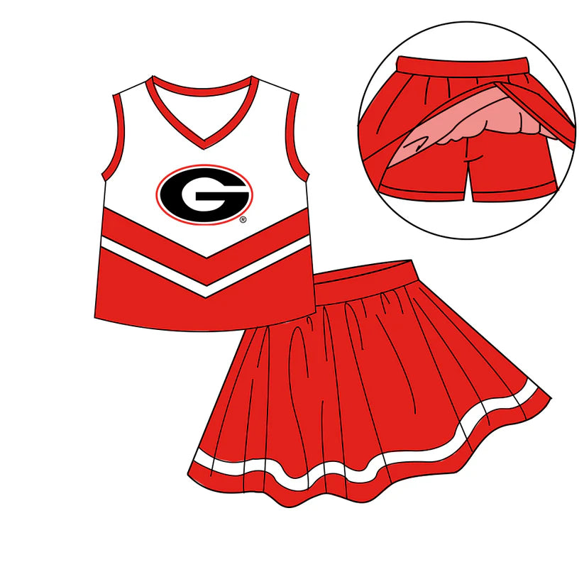 toddle girls cheer team skirt set