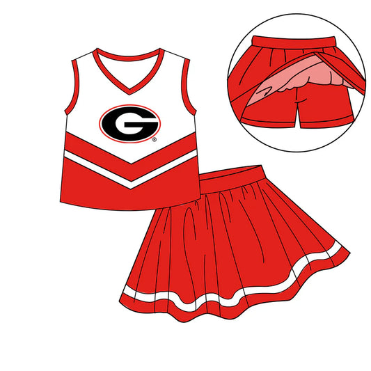 toddle girls cheer team skirt set