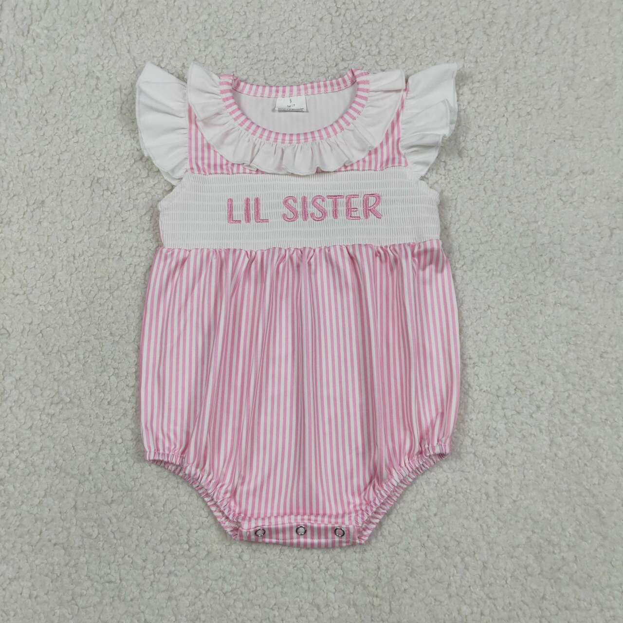 Little sister toddle baby girl summer smocked romper preorder