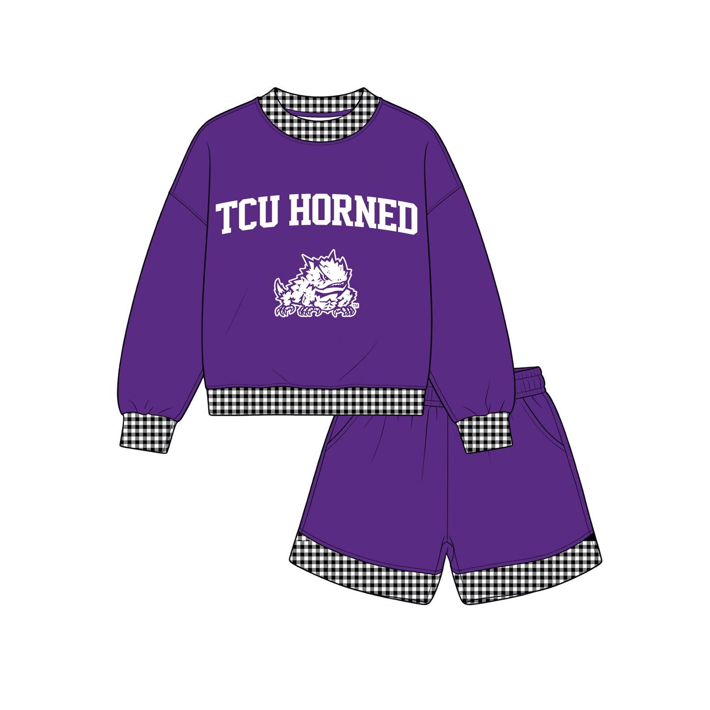 Toddle kids girls custom design long sleeve outfit