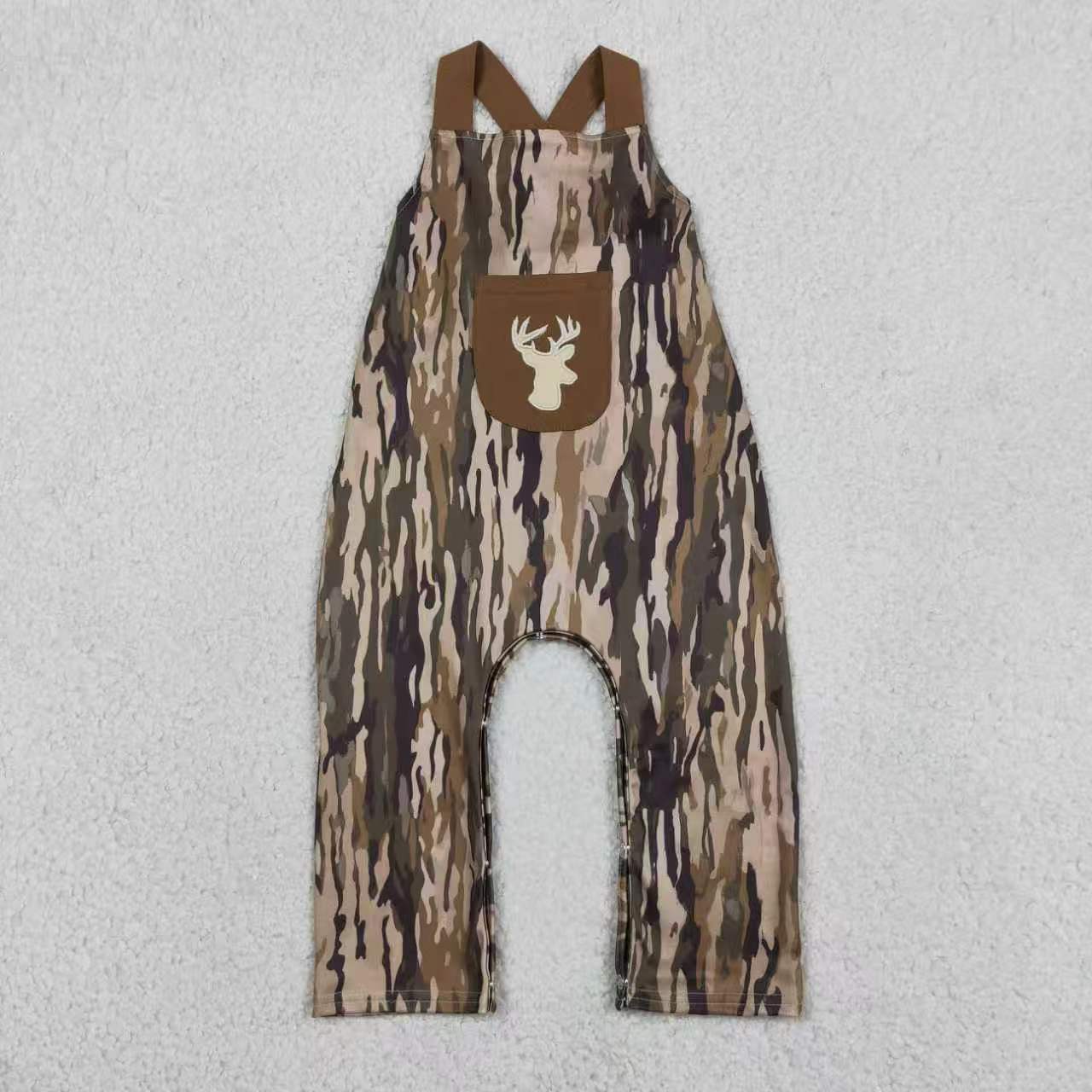 Embroidery Deer duck dog top matching shorts boy summer outfit