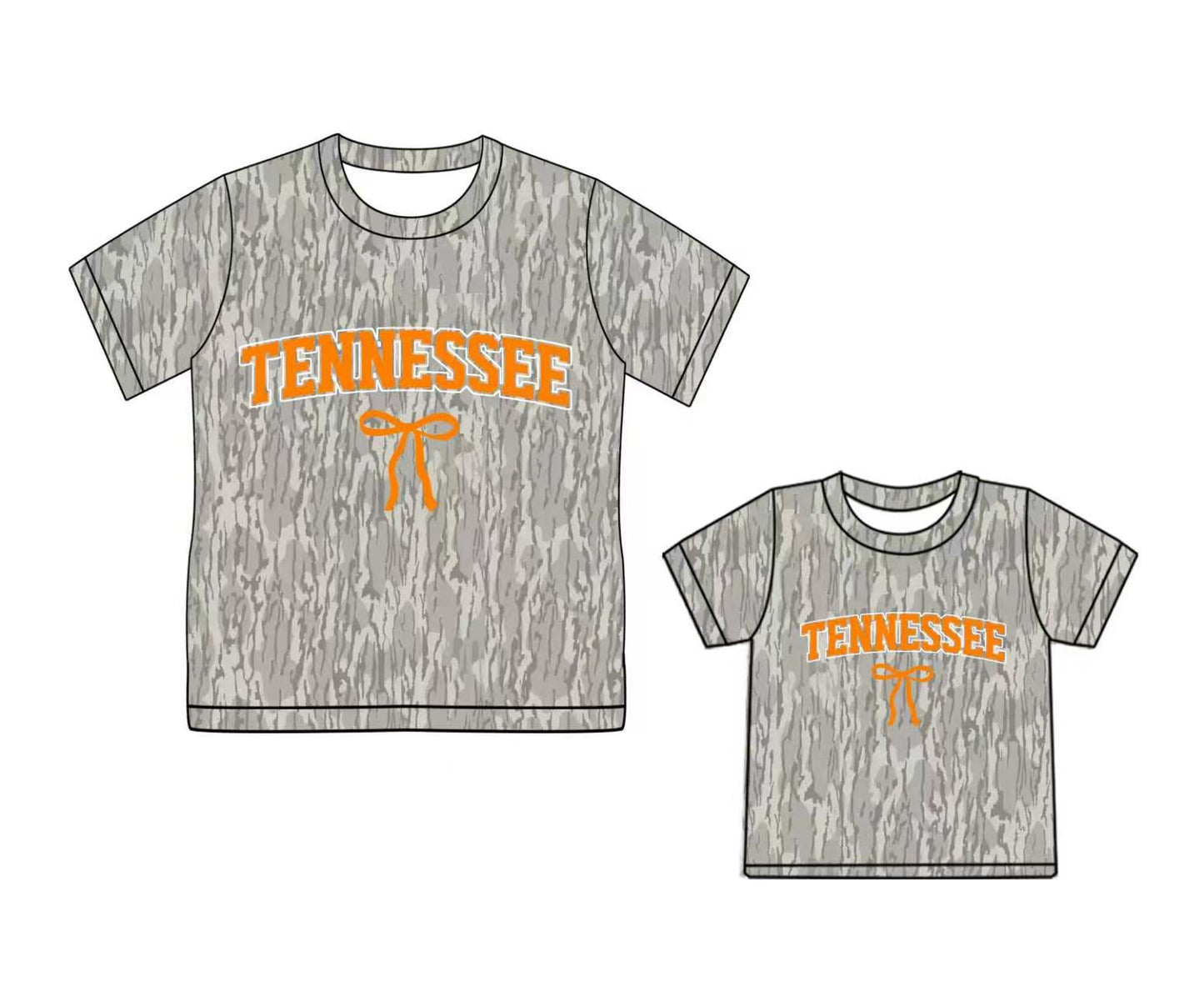 Mommy and Me tennessee team design summer short sleeve top