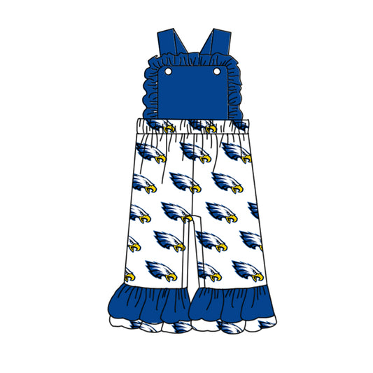 baby girls team blue eagle wide leg jumpsuit
