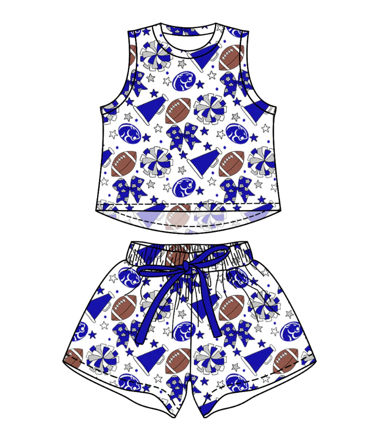 Toddle girls wholesale custom team design Baby Girls Stars Bows Vests Top Short Yoga Active Clothes Set