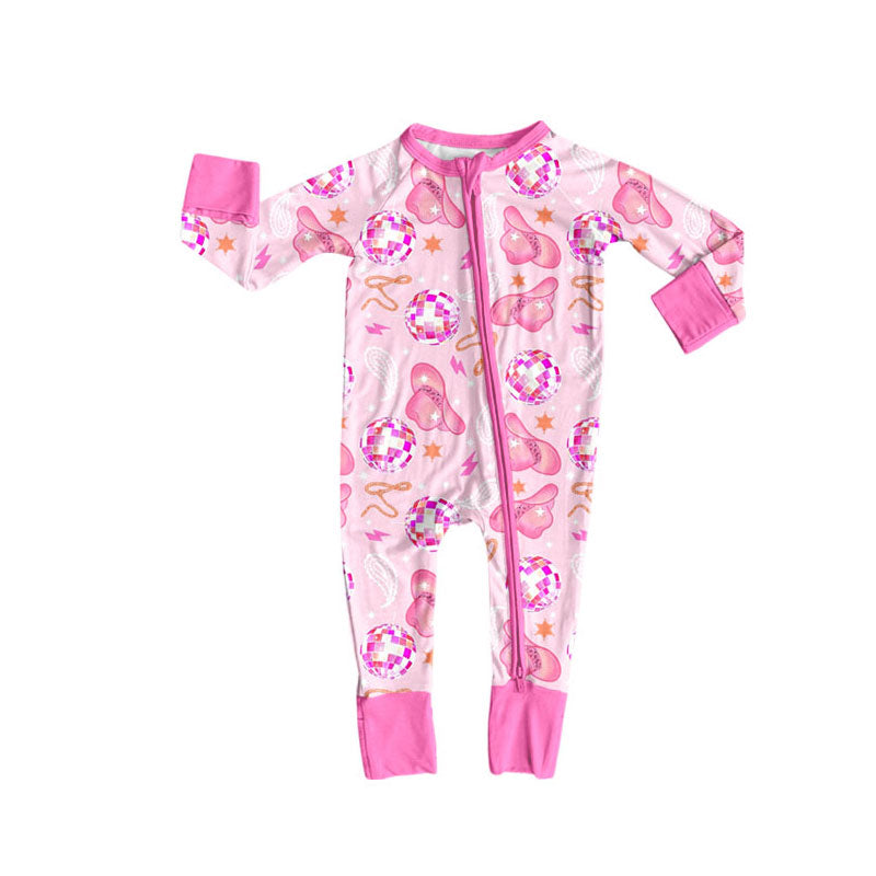 toddle baby western long sleeve zip romper wholesale factory price