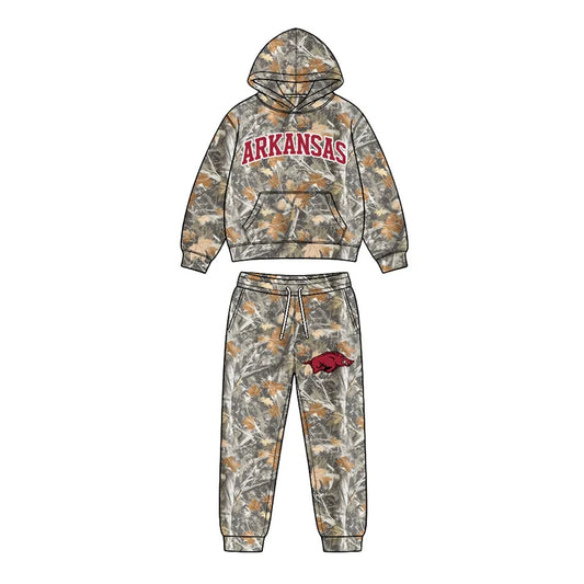 Toddle kids custom arkansas team design boy long sleeve clothes wholesale price