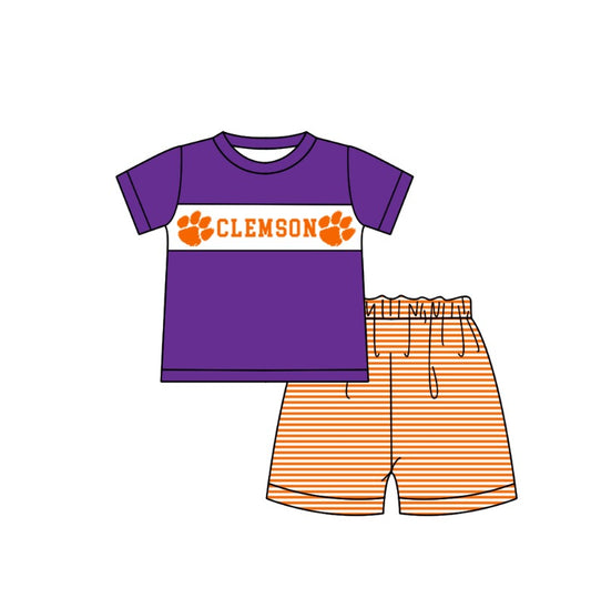 Custom team top matching shorts boy summer outfit