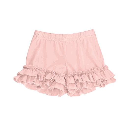 toddle baby girl pink ruffle cotton shorts