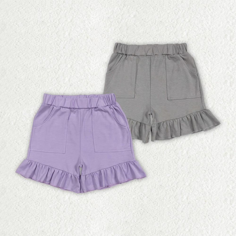 Toddle baby girls lavender cotton shorts