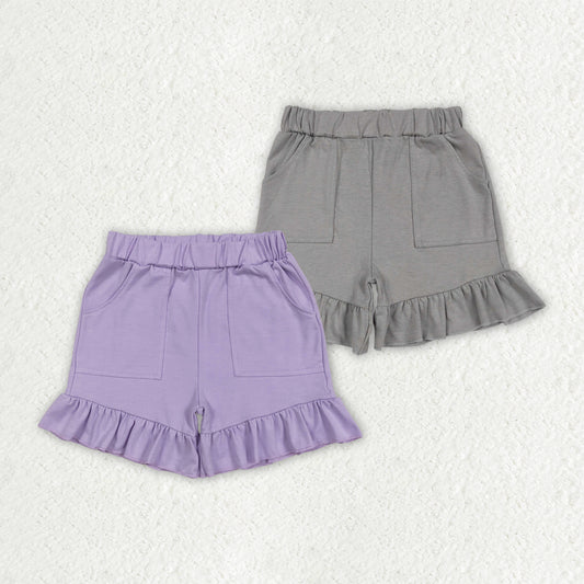 Toddle baby girls lavender cotton shorts