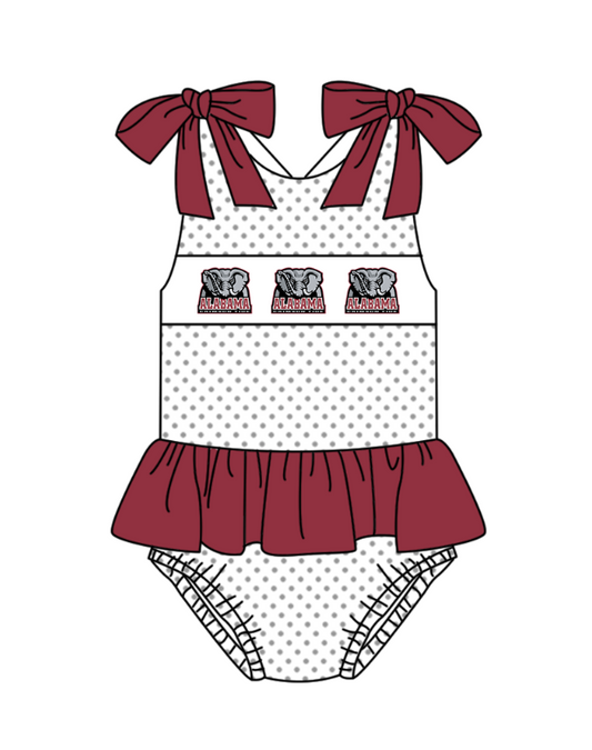 Girls one piece custom team design swimwear