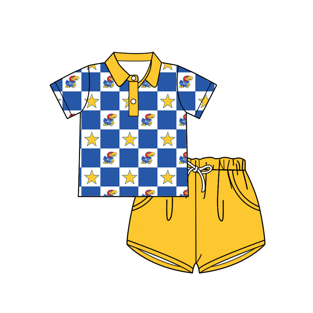 Custom team top matching shorts boy summer outfit