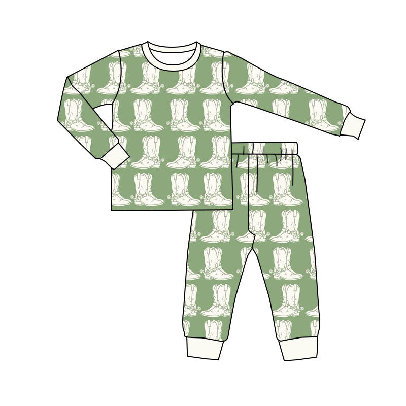 Western design kids pajama set wholesal factory price