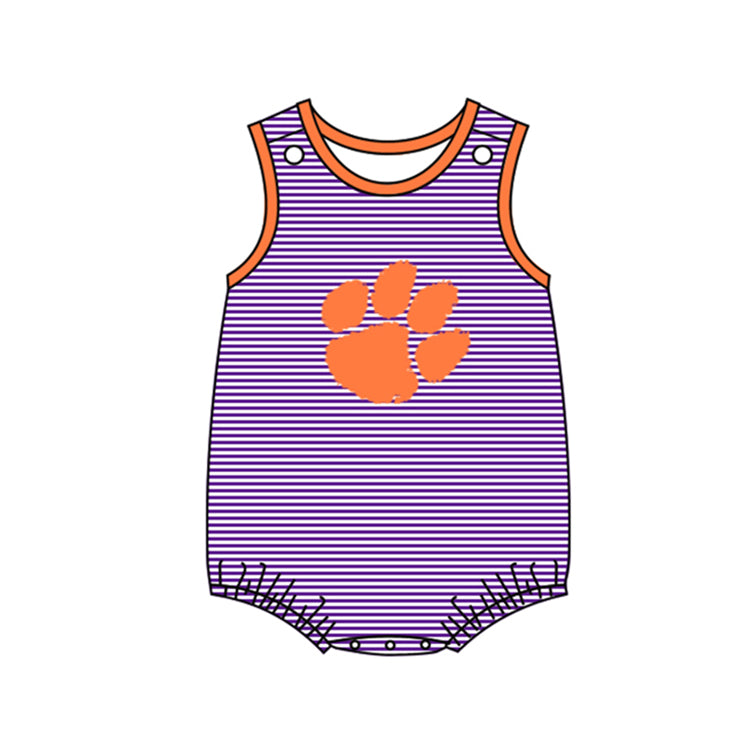 toddle baby boy orange team romper