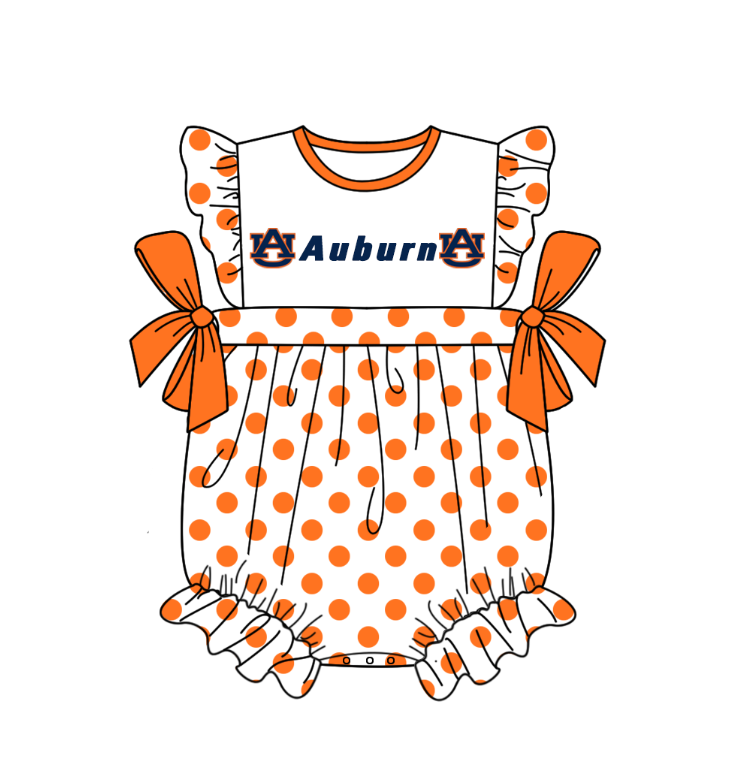 baby girl custom team romper