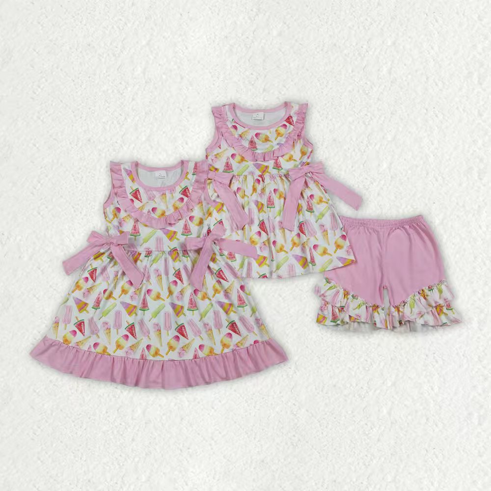 Popsicle design girls summer dress