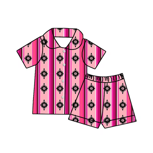 cowgirl western aztec wholesale short sleeve pajama set