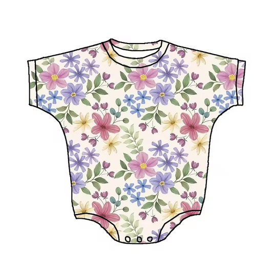 infant baby girls wholesale floral romper