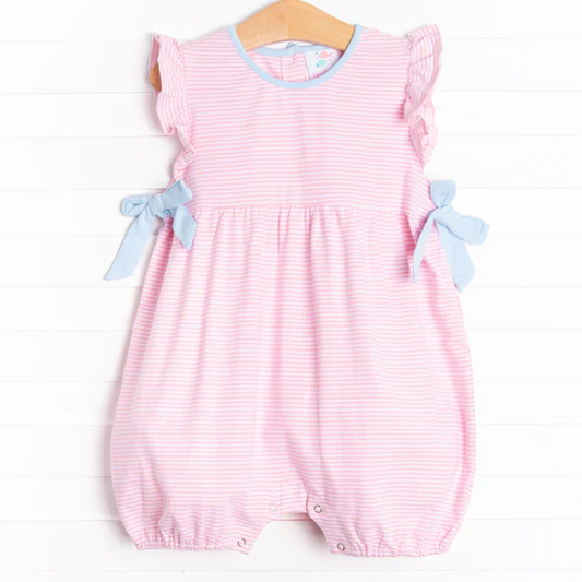 toddle baby girls pink stripes romper