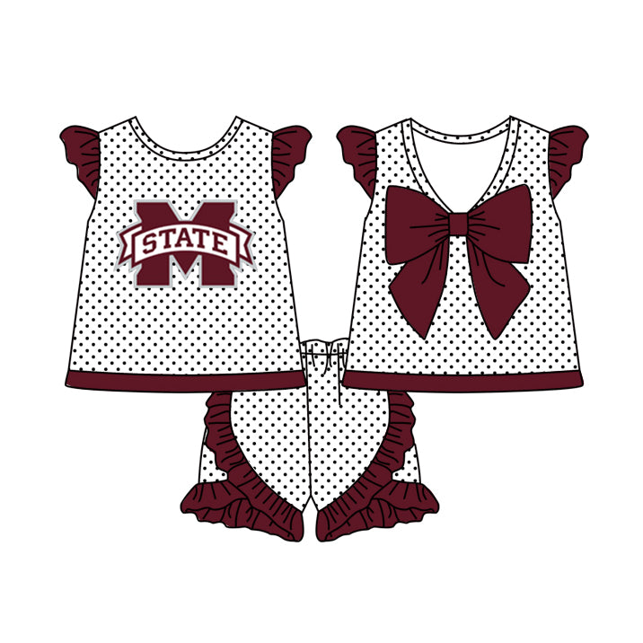 baby girls ballgame clothes set,moq 5 sets