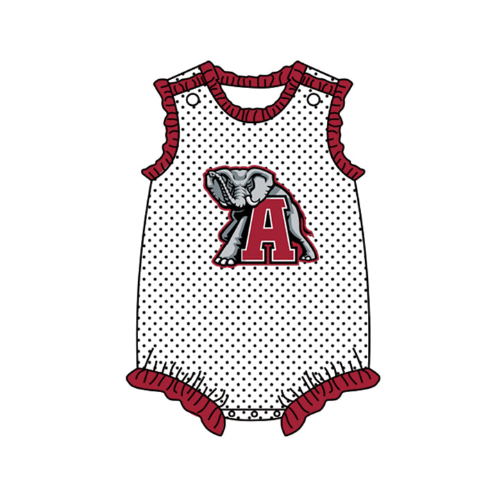 girls elephant design sleeveless romper