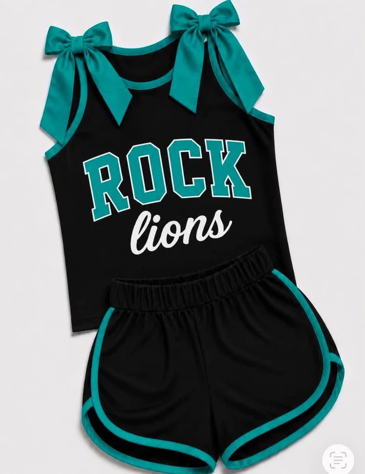 Custom team top matching shorts girl summer outfit wholesale factory price