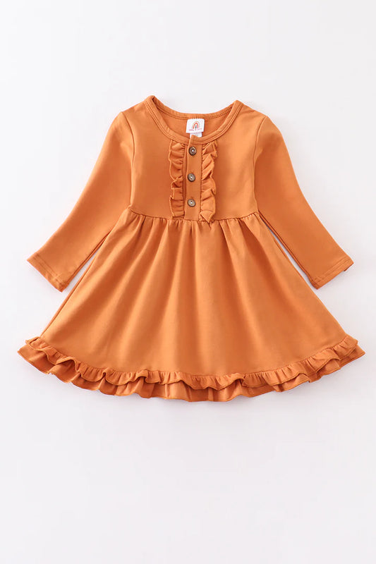 baby girls solid cotton  boutique dress