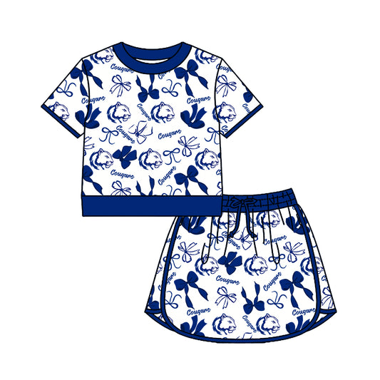 Custom team pullover top matching skorts girl summer outfit
