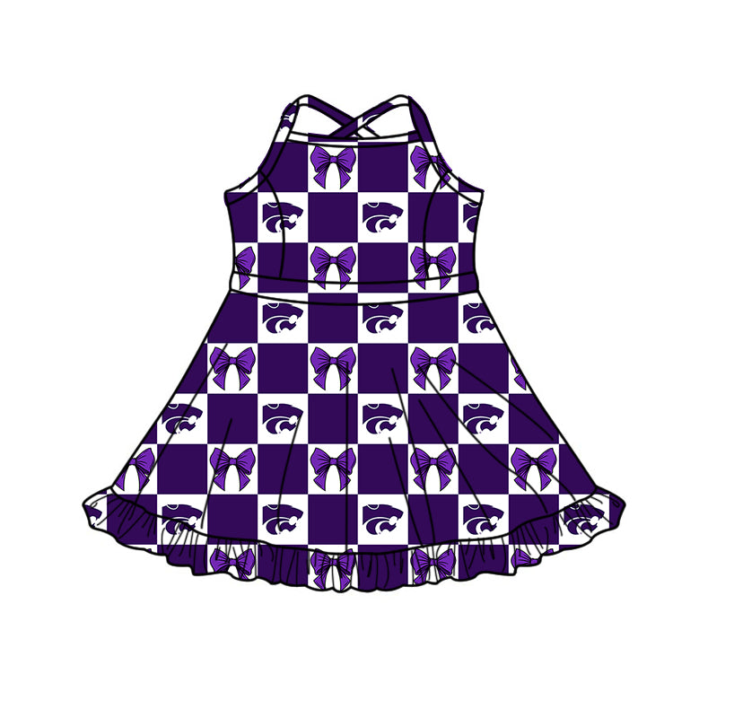 Toddle girls wholesale custom team design yoga dress