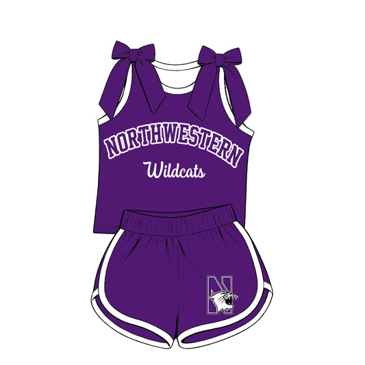 Custom team top matching shorts girl summer outfit wholesale factory price