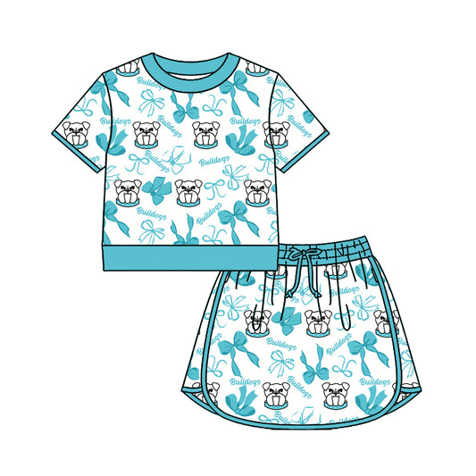 Custom team pullover top matching skorts girl summer outfit