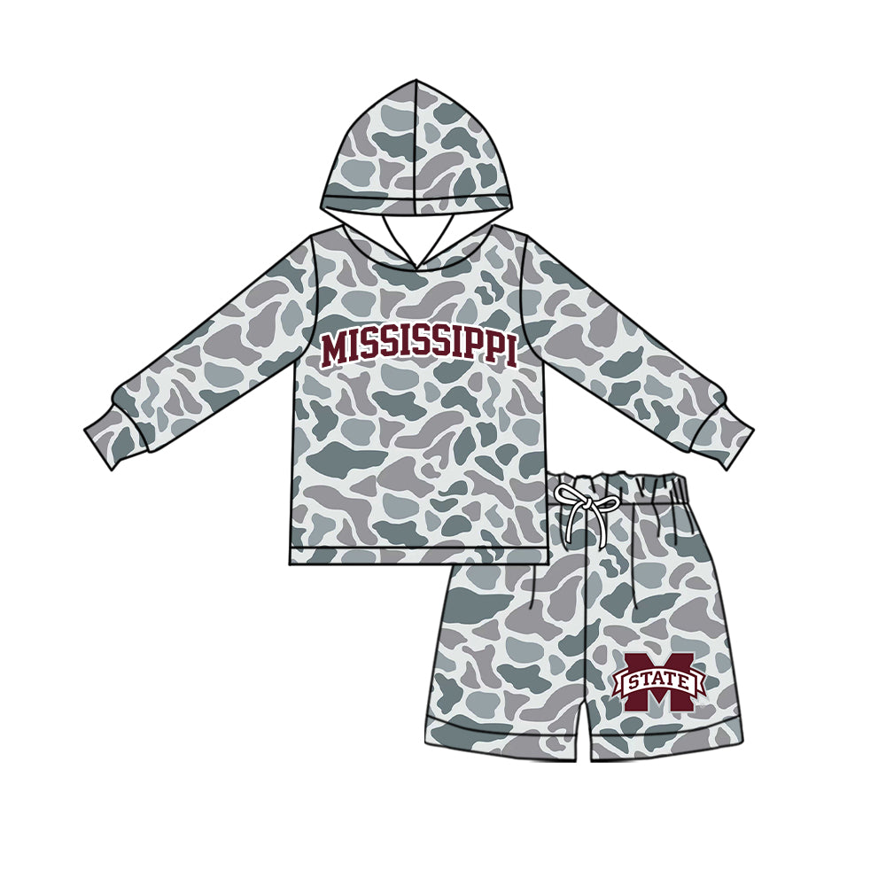 Toddle kids custom Mississippi team design long sleeve outfit