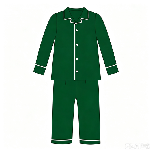 Adult man Christmas design long sleeve milk silk pajama set