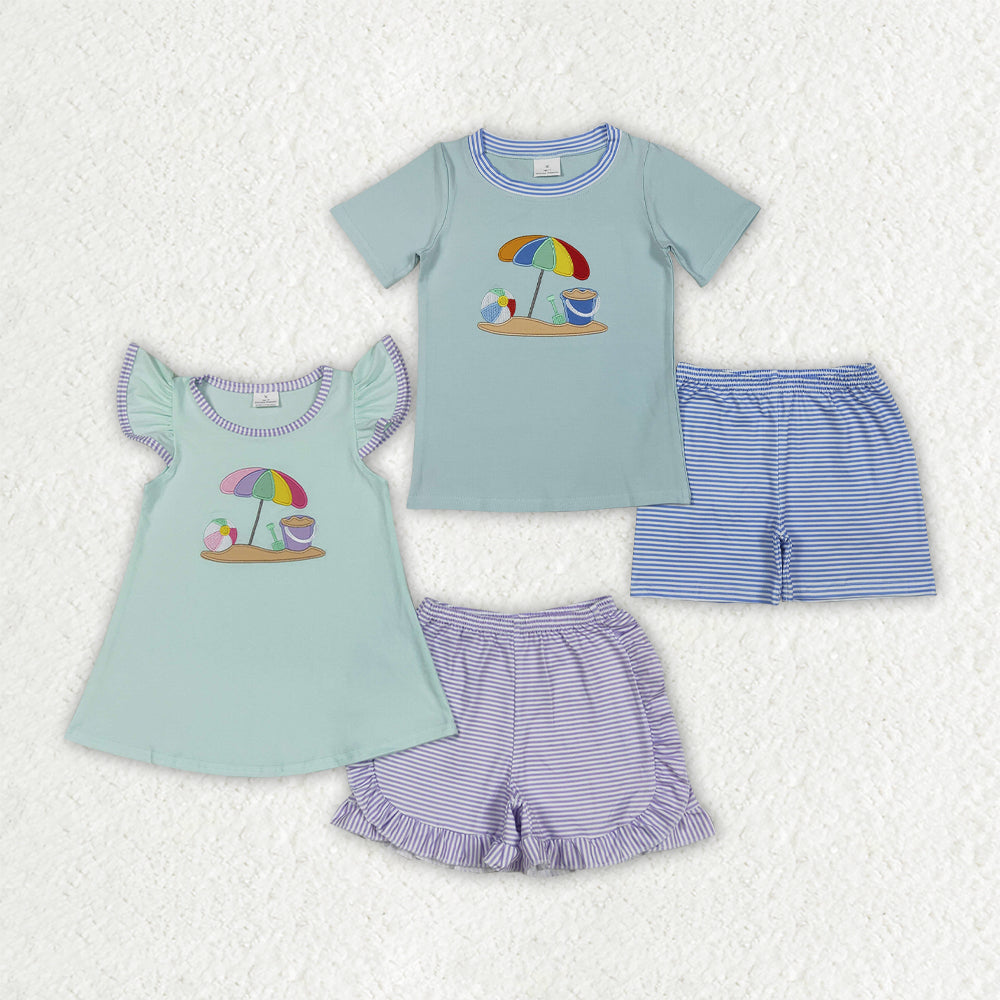Embrodiery Beach wear girl summer outfit