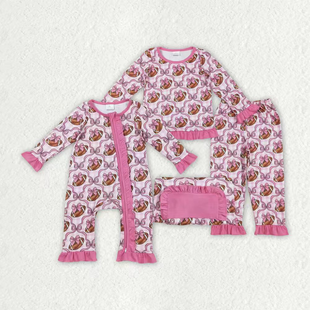Toddle girls football design long sleeve outfit