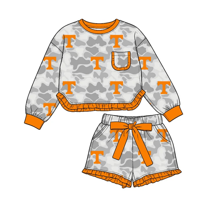 Kids long sleeve custom tennessee team casual wear outfit wholesal factory price
