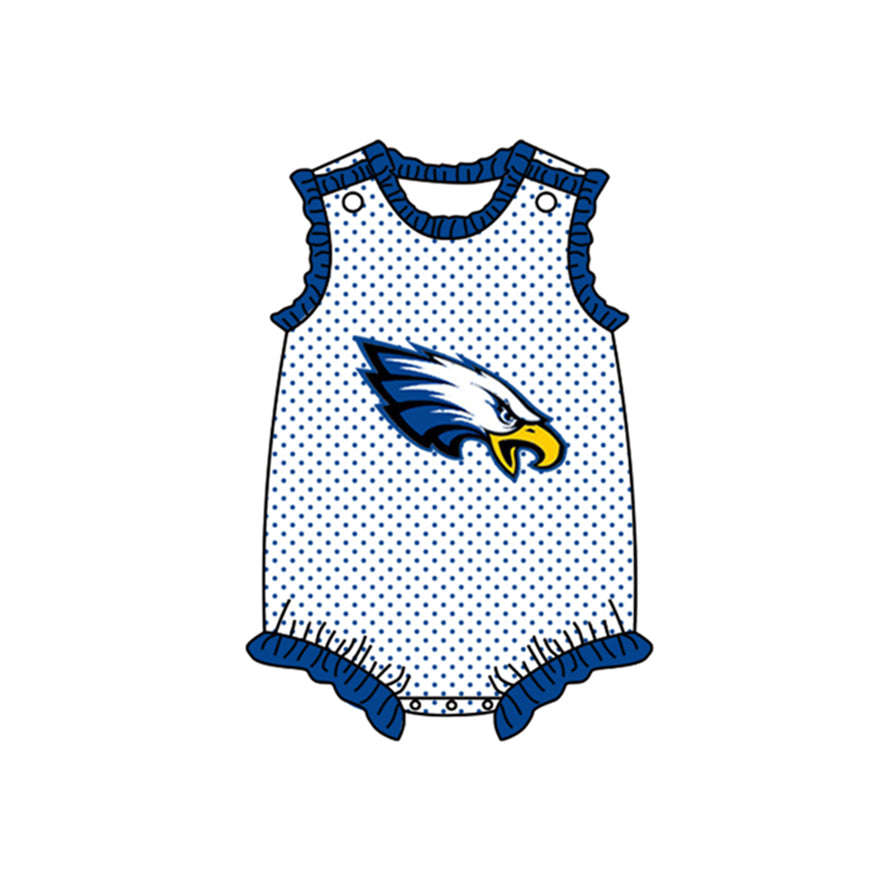 toddle girls blue eagle team design romper