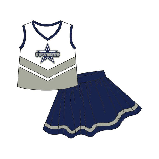 baby girls short sleeve top skirt set outfit.