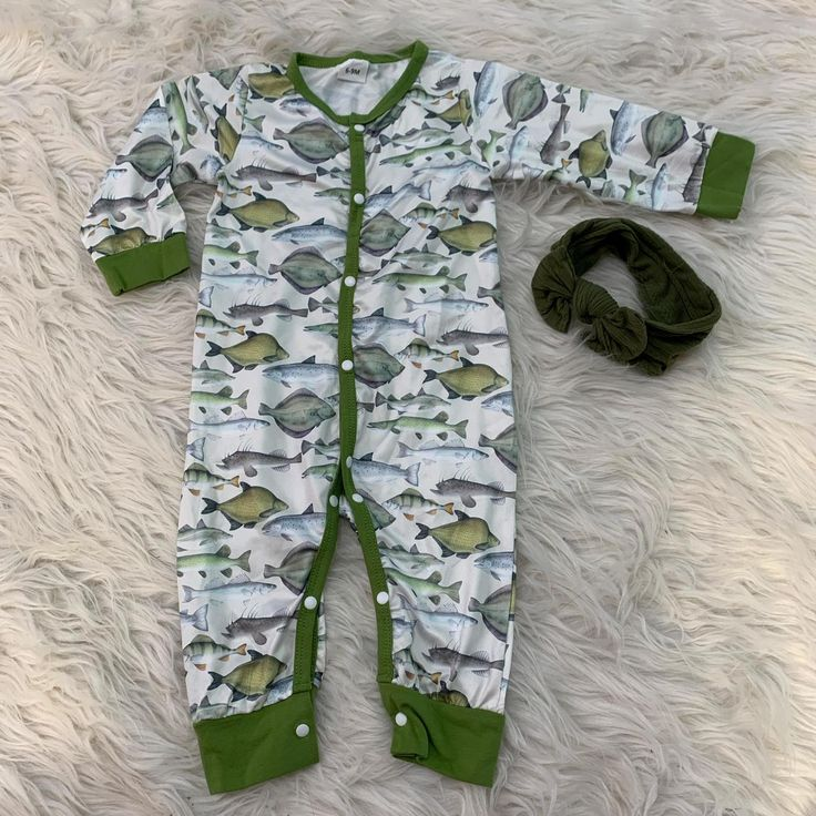 Toddle kids fishing long sleeve romper
