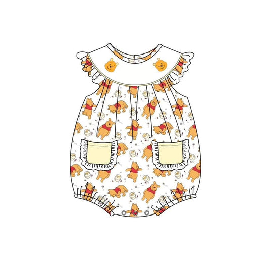 baby girl cartoon bear romper