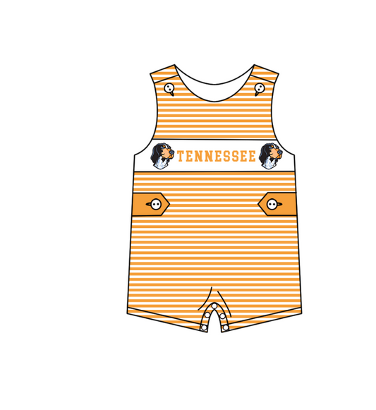 Custom collegiate team design toddle boy summer romper