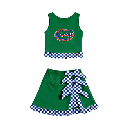 baby girls gators sleeveless top matching skorts yoga clothing set