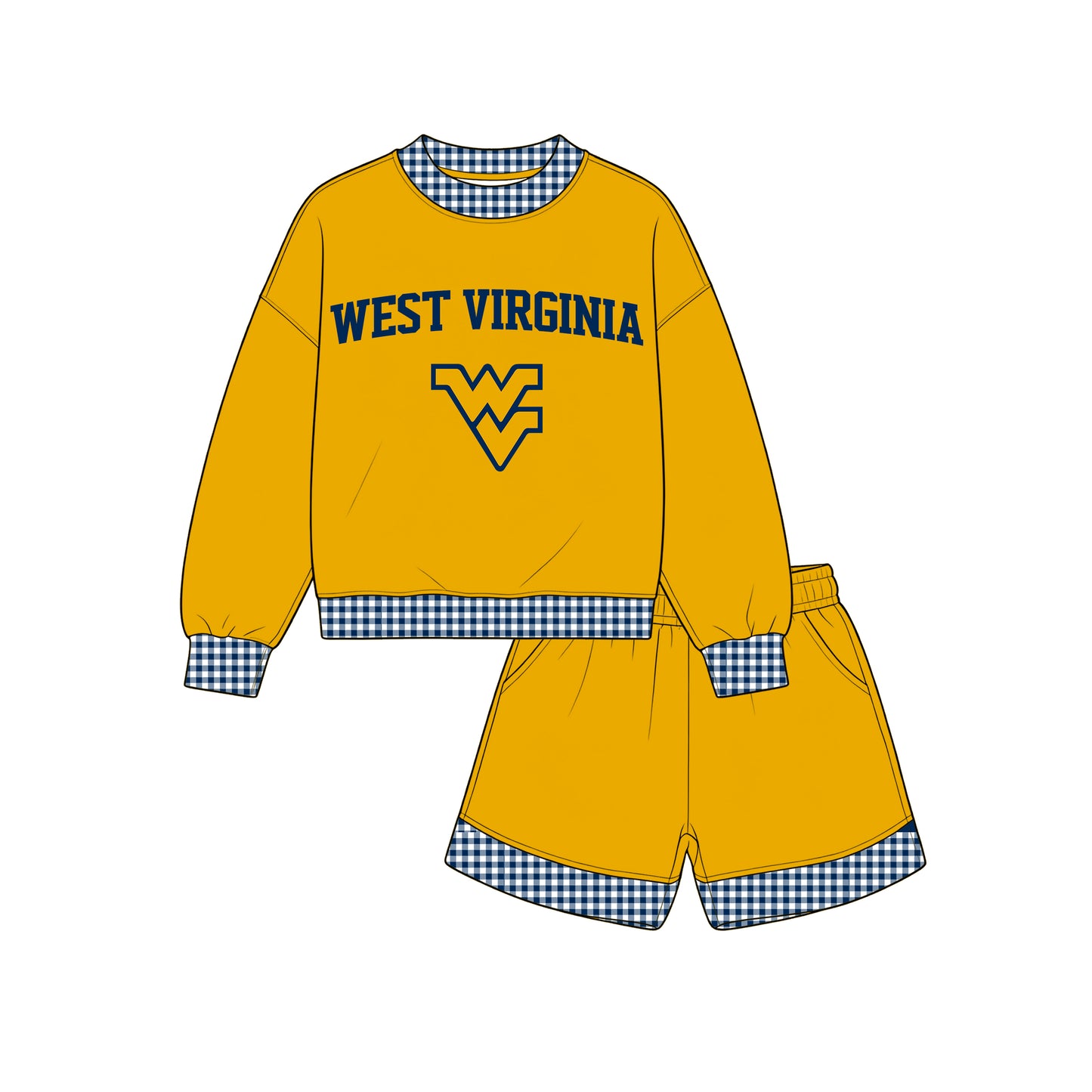 Toddle kids girls custom design long sleeve outfit