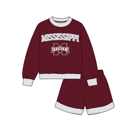 Toddle kids custom Mississippi team design long sleeve outfit