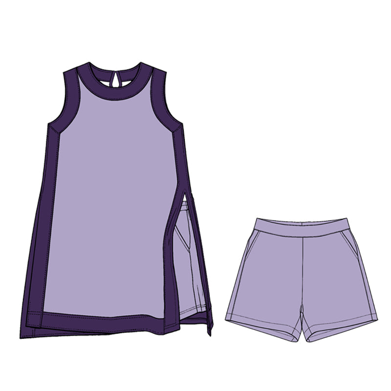 baby girls sleeveless dress matching shorts yoga clothing set