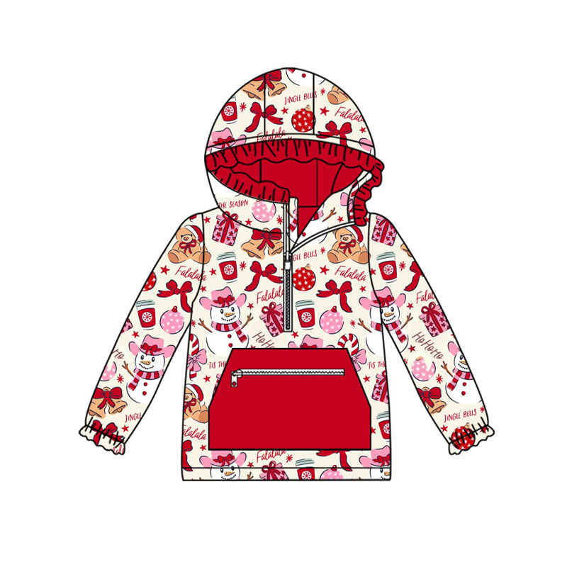 Christmas kids girls baby long sleeve hoodie top