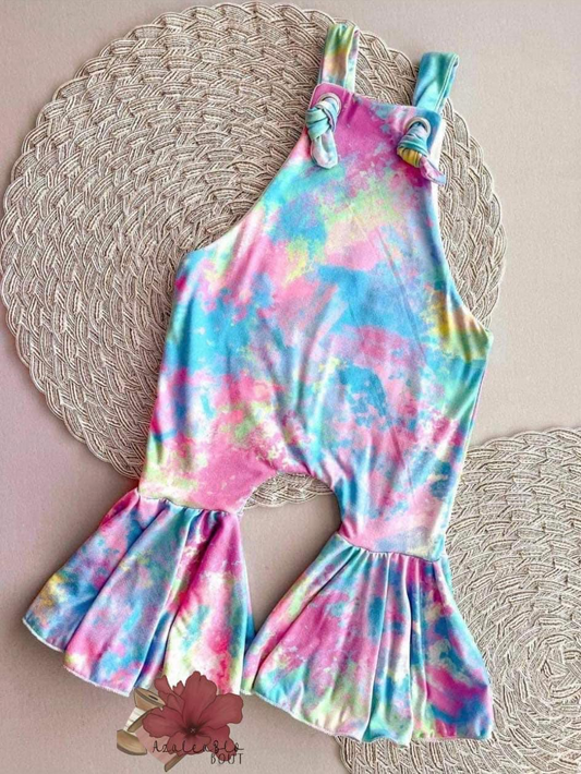 baby girls tie dye summer jumpsuit
